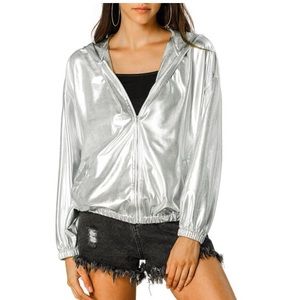 Allegra K silver jacket size M